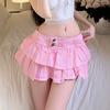 6689# Dopamina Estilo Americano Retrô Garotas Quentes Minissaia Jeans de Cintura Baixa Mulher Verão Novo Saia Plissada Sexy