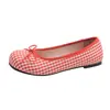 Zapatos planos bajos estilo francés con lazo dulce, nuevo estampado floral 2026, zapatillas de ballet de punta redonda para mujer, colección de primavera