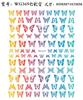 Adesivos de arte para unhas de borboleta e-commerce transfronteiriço arte de unhas coloridos pequeno livro vermelho adesivos de arte para unhas WG361-370