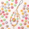 Pulsera de Girasol con Cuentas de Dos Colores, Chapado en Colorido Acrílico, Pulsera DIY Hecha a Mano, Accesorios para Cadena de Teléfono Móvil