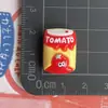 Acessórios de Resina para Garrafa de Tempero Simulada Acessórios de Tempero de Molho de Pimenta Manteiga de Amendoim Acessórios para Grampo de Cabelo Chaveiro Fivela de Sapato