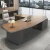 Mesa e cadeira de escritório de luxo leve combinação moderna simples mesa de presidente chefe sala de líder móveis de ponta mesa grande de gerente