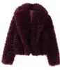 Ropa europea y americana para mujer transfronteriza, bestseller de AliExpress, abrigo corto de moda casual estilo francés de piel sintética ecológica