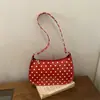 Bolsa Vintage de Bolinhas para Comércio Exterior, Bolsa Pequena Brilhante, Estilo Coreano, Moderna para Viagens Diárias, Bolsa de Ombro de Abaixo do Braço