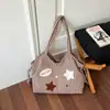Bolsa de Gran Capacidad para Mujer 2026 Nuevo Otoño Estilo Coreano Bolso Tote de Cuadros Casual Versátil Para Clase Viaje Diario Bolso Cruzado