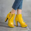 Sandalias de Caña Alta Metálicas con Remaches de Nuevo Estilo, Sandalias Romanas con Punta Descubierta, Tacones Altos Gruesos, Tallas Grandes 40-50, Zapatos de Exportación