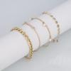 Joyería transfronteriza de venta caliente europea y americana pulsera geométrica redonda simple pulsera con colgante de perla pulsera apilada multicapa traje
