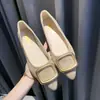 Outono 2023 Casual Slip-on Bico Fino Baixo Sapatos Únicos Sapatos Femininos Estilo Coreano Sapatos Casuais Sapatos de Estudante Fundo Plano Confortável Onda Coreana