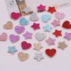 50 Piezas de Polvo de Cebolleta Parches con Forma de Estrella de Cinco Puntas Corazón Accesorios para el Cabello DIY Niños Materiales Accesorios de Joyería Venta al por Mayor