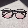 Novos óculos de blush para miopia femininos estilo ins TR90 anti-luz azul lente plana sem maquiagem moda moda pequeno livro vermelho