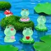 Rana Luminosa Micro Paisaje DIY Resina Accesorios Transfronterizos Animal Pequeño Mini Adornos Adornos Creativos para Coche