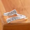 Anillo de apertura con circonita microincrustada Anillo de boda para mujeres europeas y americanas Anillo de joyería de moda transfronteriza Anillo ajustable