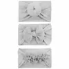 Nuevos Accesorios para el Cabello de Nailon Suave Donut/Lazo/Flor de Chifón Accesorios para Niños Set de Tres Diademas