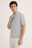 Ropa de Hombre Transfronteriza Verano Nuevo Estilo Polo de Punto Manga Corta Estilo Perezoso Suéter Cardigan Mezcla de Lino