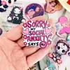 Patch de Acrílico com Animação de Desenho Personalizado Exclusivo Patch de Letra de Animal Princesa Chaveiro Shaker Emblema