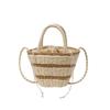 Bolso de Mano Tejido de Gran Capacidad Estilo Vacacional Nuevo 2025 Primavera y Verano Bolso Tejido de Paja Chica Artística Popular en Internet Bolso de Hombro de Moda
