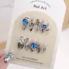 Livro Vermelho de TikTok Explosões Patch de Unha Arte de Unha Fototerapia Usando Peças de Unha Dez Peças de Código-dividing Boutique Unha de Mão