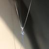 Ins estilo luz quilate de luxo simples geométrico gota de água colar clavícula feminina cadeia elegante Internet celebridade pequeno pingente fresco jóias