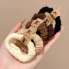 Cuerda para Coleta Alta Goma para el Cabello Alta Elasticidad y Duradera Cuerda Negra para el Cabello Accesorios para la Cabeza Nuevos y Elegantes para Mujer 2025