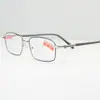 Novos Óculos de Leitura Metal Full Style Masculino Prata e Preto Bicolor Lente Anti Luz Azul Fabricante de Óculos de Leitura Venda por Atacado