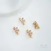 Pulsera DIY de Perlas con Abalorios Espaciadores de Zirconio de Colores Rellenos de Oro de 14 Quilates que Conservan el Color, Mariposa Abeja, Agujero Doble, Fila Doble, Agujero Triple, Fila Triple