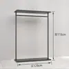 Arara de Roupas Simples de Ferro Expositores para Lojas de Roupas Masculinas e Femininas Cabideiro Pendurado Tipo Chão Prateleira Lateral para Pendurar Roupas