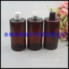 Garrafa Qianqiu de ombro reto 500ml marrom verde transparente frasco dosador 500ML frasco com tampa de pressão e giro para detergente