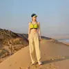 Pantalones de pierna ancha con protección solar de seda helada para mujer, nuevo estilo de verano, cintura alta americana, holgados, resistentes a los rayos UV, frescos y con caída, pantalones Yamamoto
