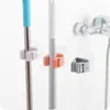 Soporte para mopa sin rastro, perchero multifuncional para paraguas montado en la pared sin taladro, tendedero para mopa, gancho adhesivo, suministro para vendedores ambulantes