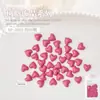 Joias para Nail Art Coração Fita Laço Flor Rasteirinhas Coração de Pêssego Cor de Pele Resina Decoração de Unha Usável 50 Peças