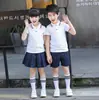 Uniforme Escolar para Estudiantes de Primaria Jardín de Infancia Ropa de Jardín Ropa de Verano Ropa para la Apertura Escolar de Niños Ropa Deportiva de Verano Traje Pantalones Cortos Falda Manga Corta