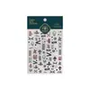 Tiesu Dulce Fresco Retro Correa Pegatina para Uñas M-1281 Punk Blanco y Negro Plata Cruz Saturno Cuadros Pegatina para Uñas