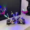 Diadema de Halloween Divertida para Fotos de Eventos Disfraz Accesorios de Cosplay Diadema de Flor Luminosa Pin Lateral Joyería para la Cabeza