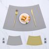 Mesa Redonda em Forma de Leque Jogo Americano Ocidental Couro Pvc Tapete de Mesa Impermeável Isolante Tapete de Mesa Duas Cores Louça Estilo de Luxo Acessível Personalização