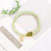 Pulseira de mão com contas de jade Hetian feminina ZhaoCai jade banhado a ouro pequena cabaça jade estilo antigo contas de jade pulseira de jade 2022 Novo