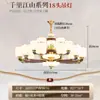 Novo Lustre de Estilo Chinês Madeira Maciça Estilo Chinês Duplex Lustre Grande Vila Casa Autoconstruída Suspenso Mezanino Lustre