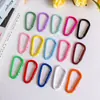Mosquetón de Forma D Pintado de Colores Hebilla de Resorte Hecha a Mano para DIY Hebilla de Bolso Colgante para Llavero Cierre Accesorios de Joyería en Stock