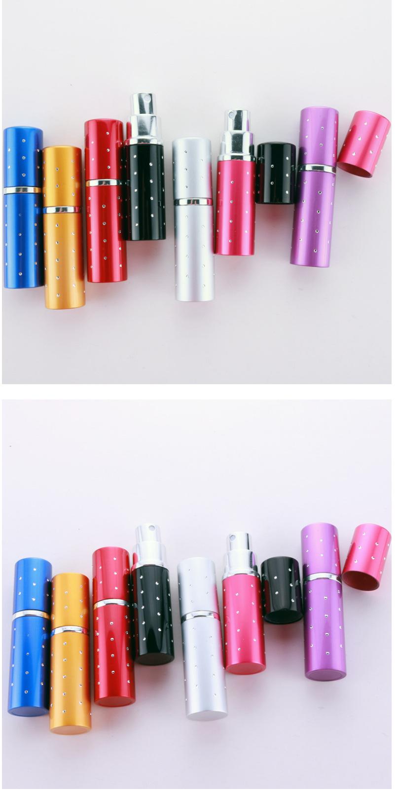 玻璃喷雾瓶10ml点钻电化铝外壳便携香水分装瓶-化妆水按压喷