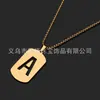 Collar de Acero Inoxidable Dorado con 26 Letras para Hombre, Cadena de Perlas de 60 cm, Color Duradero, Joyería al por Mayor, Collar de Acero de Titanio