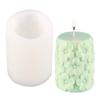 Molde cilíndrico de silicona para velas de aromaterapia con forma de rosa, diseño de mariposa tallada, adorno cilíndrico de yeso, molde de goteo