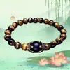 Pulsera Popular Transfronteriza Temu Shein Tk Amatista Piedra Natural Ojo de Tigre Pulsera de Venta Caliente Europea y Americana En Stock Al Por Mayor