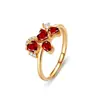 Hui Kai Pulseira de Pedra de Cristal Natural Transferência Cavalo Anel de Prata Esterlina S925 Feminino Coração Granate Cavalo do Zodíaco Presente Feminino