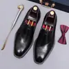 Zapatos de cuero de talla grande, piel de vaca genuina, estilo slip-on, adecuados para uso business casual, mocasines de moda, zapatos formales de vestir, zapatos de hombre