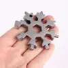 Tarjeta de herramienta Floco de Nieve 18 en 1 combinación destornillador multifuncional de copo de nieve llave de copo de nieve herramienta tarjeta de herramienta con forma de copo de nieve