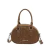 Bolso de Bowling Estampado de Leopardo para Mujer 2025 Nuevo Bolso de Mano Retro Moda Bolso de Hombro Elegante Versátil Bolso Cruzado Bolso de Mujer