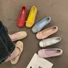 Zapatos de Ballet Retro Franceses con Lazo para Mujer 2026 Primavera y Verano Nuevo Estilo Zapatos Planos Bajos para Falda Zapatos Individuales Zapatos de Abuela