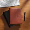 Cuaderno de Hojas Sueltas A5 para Negocios, Bloc de Notas de Oficina con Grapa, Libro de Actas de Reunión, Set en Caja de Regalo, Personalizable con Logo