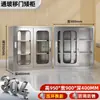 Acero Inoxidable 304 Gabinete Almacenamiento Gabinete de Archivos Doble Puerta con Puertas Gabinete para Comprobantes Financieros Gabinete con Estanterías Armario