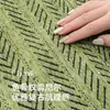 Alfombrilla de chenilla con patrón de espina de pescado vintage para ventana de mirador Alfombrilla para alféizar Sentido avanzado Cojín para balcón dormitorio Extraíble y lavable Ventana de mirador