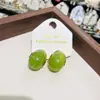 Aretes Retro Franceses, Aretes de Resina en Forma de C, Color Caramelo, Lindos, Modernos, Estilo Femenino, Versátiles